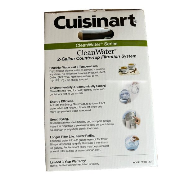 Cuisinart CleanWater 2-Gallon Countertop Filtration System WCH-1500 - Picture 2 of 10